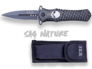 1203009 - COLTELLO CON MANICO IN FIBRA ED APERTURA ASSISTITA COMPLETO DI FODERO IN NYLON - LAMA 8 CM - JKR506