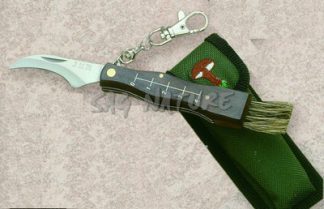 1203077 - COLTELLO PER FUNGHI CON MANICO LEGNO C/FODERO CORDURA LAMA 5,5 CM - JKR31