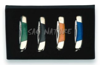 1203210 - SET 4 COLTELLI VARI COLORI LAMA 2,5 CM - JKR192