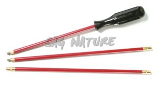 1301098 - BACCHETTONE PER FUCILE IN ACCIAIO PLASTIFICATO, A 3 PEZZI, DIAM 7 MM, IMPUGNATURA PLASTICA
