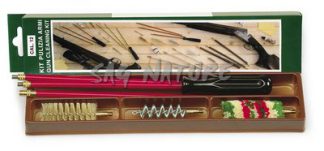 1301125 - KIT PULIZIA FUCILE IN SCAT. DI CART. LUC. C/BACCHET.  ACCIAIO PLASTIF. DIAM. 7 MM - A 3 PEZZI, SCOVOLI LANA, SETOLA E ACCIAIO A ELICA