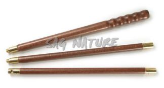 1301160 - BACCHETTONE PER FUCILE IN LEGNO A 3 PZ VERNICIATO SCURO, TIPO INGLESE