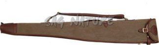 1705019 - FODERO PER FUCILE CON PELLICCIA INTERNA, IN CANVAS CON ZIP E PATELLA CINGHIA REGOLSBILE E AMOVIBILE CM 130X20 - ART. CANVAS 1
