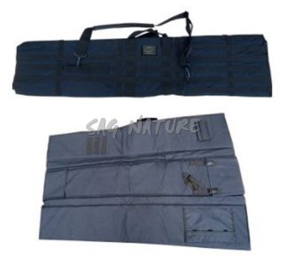 1705065 - FODERO TACTICAL IN CORDURA WATERPROOF NERO PER CARABINE - ESTENDIBILE UTILIZZABILE COME TAPPETO DA TIRO, TASCA INTERNA E TRACOLLA REGOLABILE CM 132X33 - ART. SNIPER 1