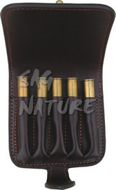 1706026 - PORTA CARTUCCE IN PELLE PER CARABINA CON 5 CELLE - ART. CA31