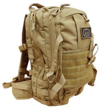1708011 - ZAINO TACTICAL CON 4 COMPARTI A ZIP 2 TASCHE ESTERNE SPALLACCI IMBOTTITI REGOLABILI TESSUTO GOOD PLUS COL. TAN CM 47X28X22 - ART. TACTICAL 4
