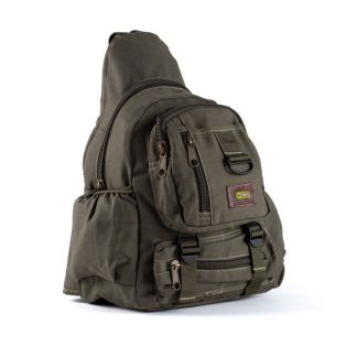 1708015 - ZAINO MONOSPALLA CON SCHIENALE IMBOTTITO DI COLORE VERDE CM 45X37X19 - ART. ZB1003 VERDE