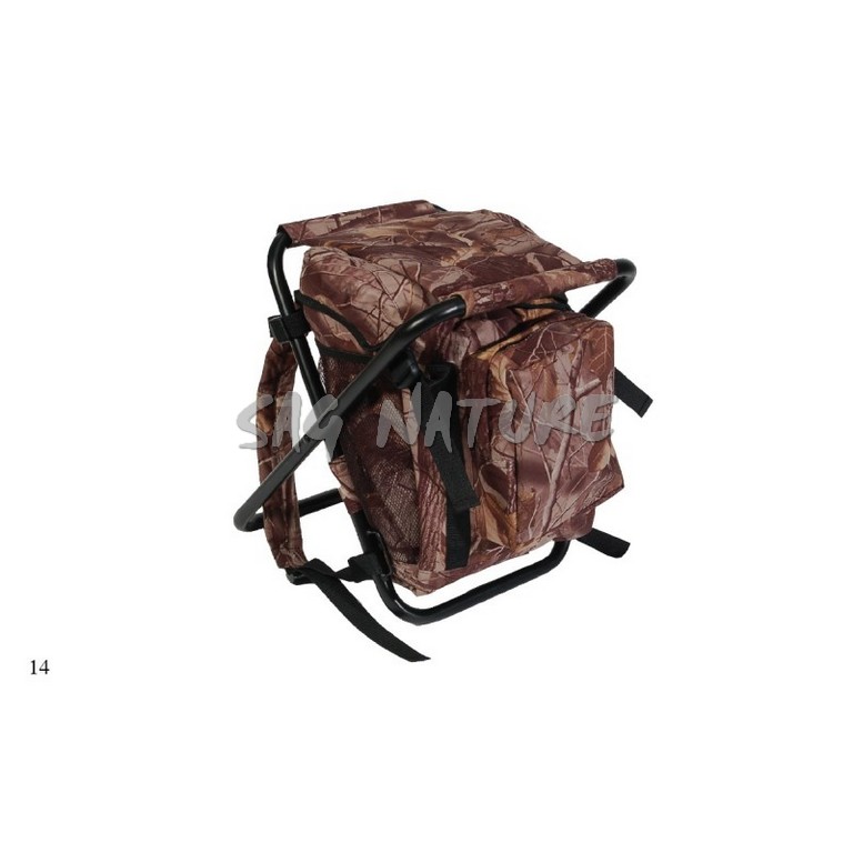 1708039 - ZAINO CON SGABELLO REMOVIBILE IN 600D CAMO CM 45X45X25 - ART. BC35Z