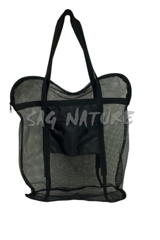 1708067 - BORSA PORTA FUNGHI IN RETE DOPPIE MANIGLIE CHIUSURA CON ZIP CENTRALE E TASCA ESTERNA CM 46X22X47 - ART. RD28Z