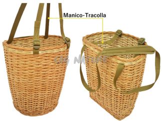 1708081 - CESTO IN VIMINI PER FUNGHI - MISURE 30X31X22,5 CM - 13 LITRI - RNG-6M