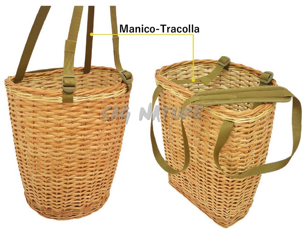 1708081 - CESTO IN VIMINI PER FUNGHI - MISURE 30X31X22,5 CM - 13 LITRI - RNG-6M