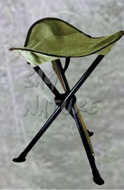 1709004 - SGABELLO TREPIEDE IN METALLO CON SEDUTA IMBOTTITA CM 45 VERDE - ART. CS01B