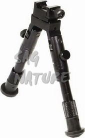 1709095 - BIPIEDE REGOLABILE CON ATTACCO SULLA SLITTA WEAVER O SU NOTTOLINO PORTACINGHIA ALTEZZA MINIMA CM 17 - ART.TL-BP28S