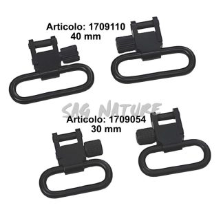 1709110 - COPPIA MAGLIETTA PORTA CINGHIA A SGANCIO RAPIDO - LARGHEZZA 4 CM - SAG NATURE