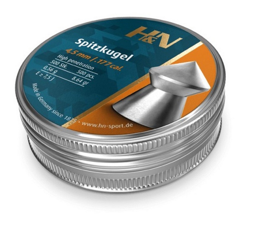 1718011 - PALLINI H&N NEUE SPITZKUGEL CAL. 177 - 4,50 - 500 PZ