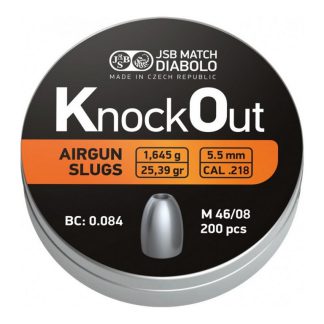 1718031 - PALLINI JSB SLUG SLUG KNOCK OUT 5.5mm/.218 - 25.39gr - Scatola da 200 pz