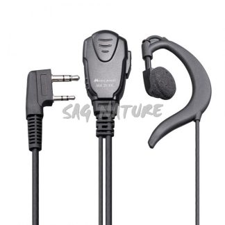 1901007 - MA21-XK - MICROFONO7/AURICOLARE PTT CAVO SPIRALATO 2 PIN KENWOOD - PER RADIO CT890 E SIMILI -  SENZA BLISTER - MIDLAND