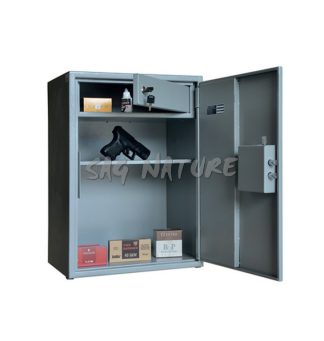 2301022 - CASSAFORTE/ARMADIO BLINDATO MOD. PS65 PER PISTOLA E MUNIZIONI - CM 65X48X35 - COL. ANTRACITE - KG 35 - C/TESORETTO E RIPIANI REMOVIBILI - GRIFFON