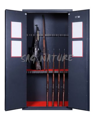 2301043 - CASSAFORTE/ARMADIO BLINDATO MOD. GR.200.2.K.K - 20 FUCILI - MIS. 200X100X60 - COLORE GRIGIO - PESO 300 KG - 2 RIPIANI - GRIFFON