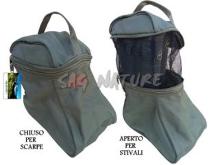 2701003 - BORSA PORTASTIVALI E/O SCARPE 600D RIPSTOP CON RETE - SAG NATURE