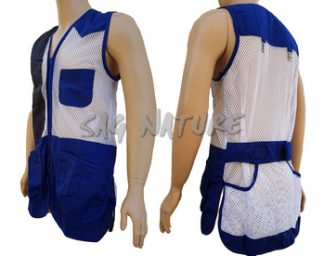 2901003 - GILET DA TIRO SPORTING - COL. BLU E BIANCO - CON RIPORTO SU SPALLA - TG M ALLA 3XL - MARTIDEN - SAG NATURE