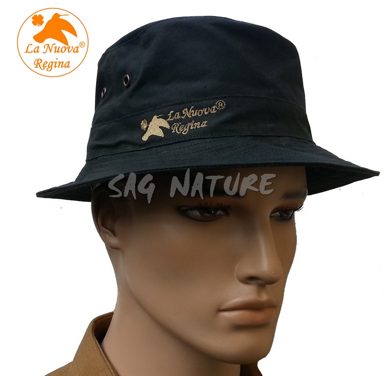 2901028 - CAPPELLO IN COTONE CERATO - COLORE VERDE - TG XS ALLA 3XL - LA NUOVA REGINA - SAG NATURE