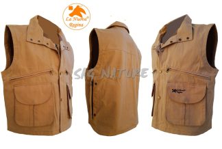 2901031 - GILET WOOD 100% COTONE CERATO - COLORE BEIGE - TG S ALLA 4XL - LA NUOVA REGINA - SAG NATURE
