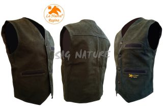 2901035 - GILET IN PELLE - COLORE VERDE - TG S ALLA XXL - LA NUOVA REGINA - SAG NATURE