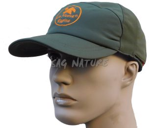 2901102 - CAPPELLO IN SOFTSHELL GREEN E ORANGE CON COPRIORECCHIE IN PILE - TG S ALLA XXXL - LA NUOVA REGINA - SAG NATURE