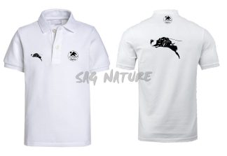 2901105 - T-SHIRT POLO MEZZA MANICA CON RICAMO TESTA POINTER - TG S ALLA XXL - LA NUOVA REGINA - SAG NATURE