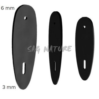 3501012 - SPESSORE STRAIGHT PITCH INCLINATO - LATO ALTO DA 6 MM E LATO BASSO DA 3 MM DI COLORE NERO - INTERASSE DA 80 A 85 MM - CERVELLATI - 217646