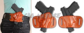 3801003 - FONDINA MASC HOLSTER IN CUOIO NERA O TAN - DX O SX   ART. GF-3010 PARS