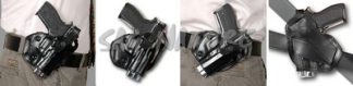3801008 - FONDINA MASC HOLSTER IN CUOIO NERA O TAN - DX O SX   ART. GF-1200 VOLKAN