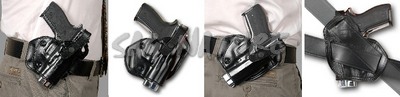 3801008 - FONDINA MASC HOLSTER IN CUOIO NERA O TAN - DX O SX ART. GF-1200 VOLKAN