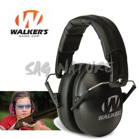 4201039 - CUFFIA NERA CON PROFILO BASSO ED ULTRALEGGERA - IN BLISTER - GWP-YWFM2 - WALKER'S