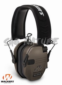 4201047 - CUFFIA ELETTRONICA RAZOR - PROFILO BASSO - COLOR FANGO - GWP-RSEM-FDE - WALKER'S