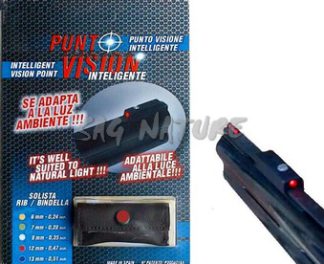4203004 - PUNTO VISION - MIRINO ROSSO LUMINOSO INTELLIGENTE MAGNETICO PER BINDELLE DA 12 MM CON CREPUSCOLARE