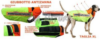 4601007 - GIUBBOTTO ANTIZANNA IN KEVLAR + MEMBRANA 3M - 100% POLIESTERE - TAGLIA XL - GIROPETTO ALL'ALTEZZA DELLE ZAMPE ANTERIORI 72-76 CM