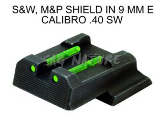 5701144 - TACCA DI MIRA IN FIBRA VERDE PER PISTOLA SMITH & WESSON, M&P SHIELD IN 9 MM E CALIBRO .40 SW – HI-VIZ – SW2112-G