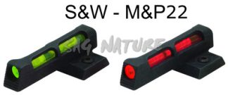 5701146 - SET MIRINI ANTERIORI INTERCAMBIABILI IN FIBRA ROSSA, VERDE E BIANCA E CHIAVE PER SOSTIT. PER PISTOLA SMITH & WESSON M&P22 - HI-VIZ – MP2012