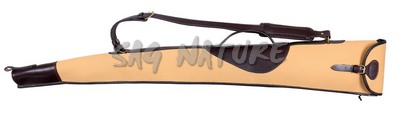 6001014 - FODERO AGON IN CANVAS E PELLE PER FUCILE - COMPLETO DI TRACOLLA - LUNGHEZZA 134 CM - SAG NATURE