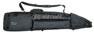 6201001 - FODERO TACTICAL PER DUE CARABINE CON TRACOLLA E BRETELLE PER TRASPORTO A ZAINO - 4 TASCHE ESTERNE - LUNGH. 140 CM - SAG NATURE