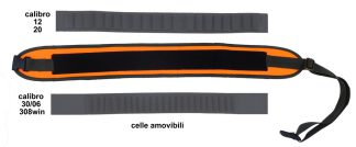 6203008 - CARTUCCIERA ORANGE CON DOPPIA FASCIA AMOVIBILE - CAL 12/20 E CAL 30/06 - SAG NATURE