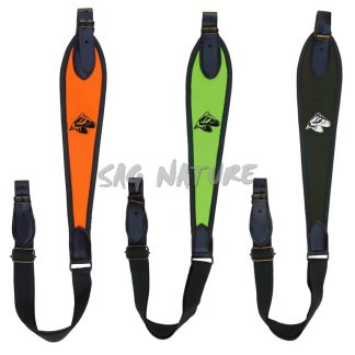 6203010 - BRETELLA/TRACOLLA ORANGE FLUO - VERDE FLUO - VERDE CACCIA CON ANTISCIVOLO E RICAMO BECCACCIA - SAG NATURE