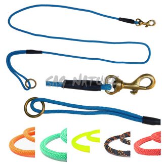 6602003 - GUINZAGLIO CLASSICO IN CORDINO NAUTICO CON MOSCHETTONE IN OTTONE - VARI COLORI - MISURA 130 CM