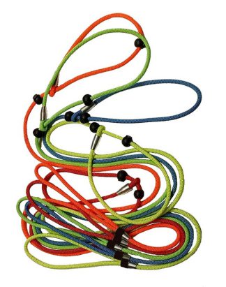 6602011 - GUINZAGLIO A STROZZO IN CORDINO 6 MM E DOPPIO BLOCCO CON CURSORI - LUGHEZZA 130 CM - SAG NATURE