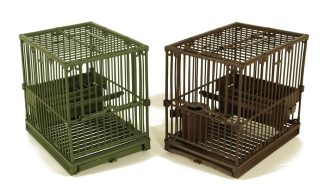 0803029 - GABBIA TRASPORTINO CARDELLINA VARI COLORI -  FONDO BASSO MIS.15,5X21,5X19