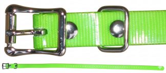 0804067 - COLLARE VERDE FLUORESCENTE 100% TPU - LUNGHEZZA 71 CM - LARGHEZZA 1,9 CM - SPESSORE 2,0 MM