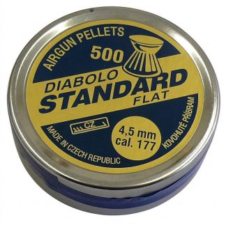 0806180 - PALLINO ARIA COMPRESSA 4,5 MM - 0,53 GR - TESTA PIATTA - DIABOLO STANDARD FLAT - 500 PZ - KOVOHUTE