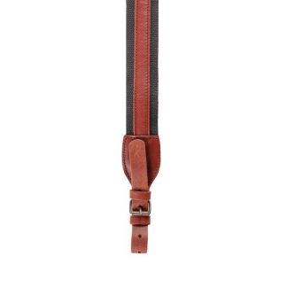 1707022 - CINGHIA - BRETELLA PER CARABINA IN PELLE E CORDURA COLORE BLACK - ART. CI-11 BLACK